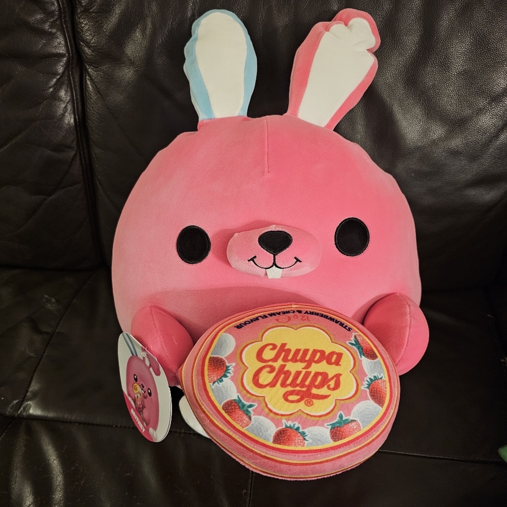 New! Zuru Snackle Britney Chupa Chups Bunny 14” JUMBO Plush Snackles NWT